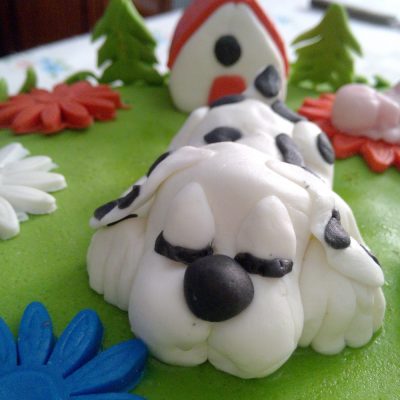 Dog birthday cake