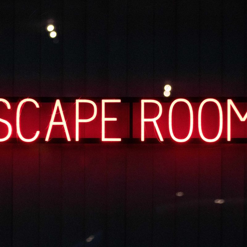Escape room date LED sign